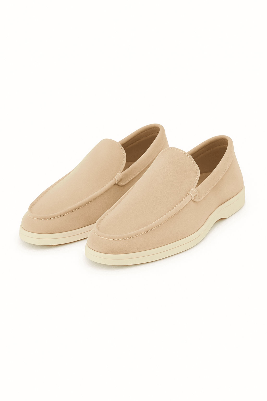 THE BEIGE SUEDE LOAFERS - Whitford Maison