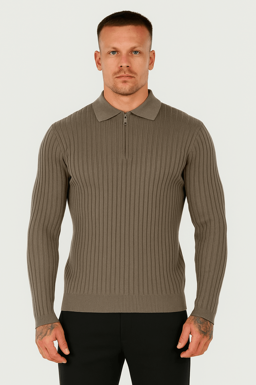 PREMIUM QUARTER ZIP – GREY - Whitford Maison