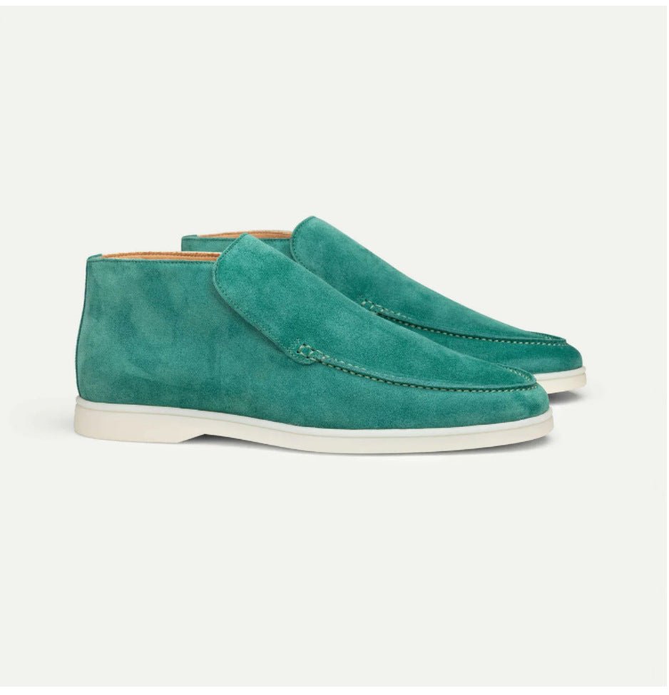 HIGH SUEDE LOAFERS MINT - Whitford Maison