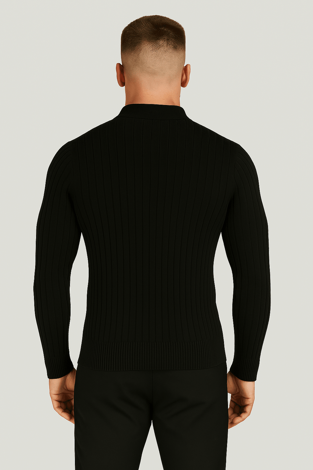 PREMIUM QUARTER ZIP – BLACK - Whitford Maison