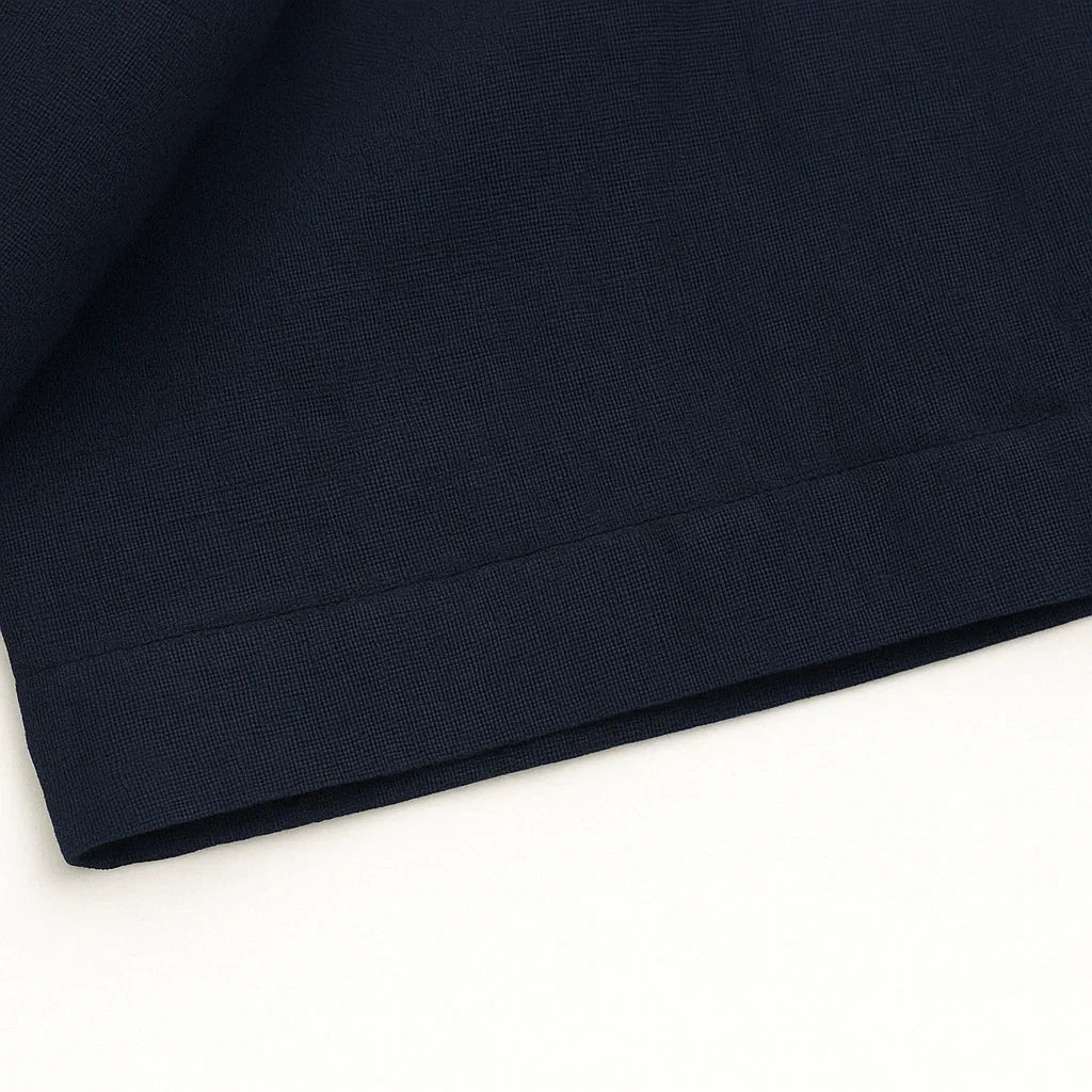 NAVY BLUE SHORT-SLEEVE SHIRT - Whitford Maison