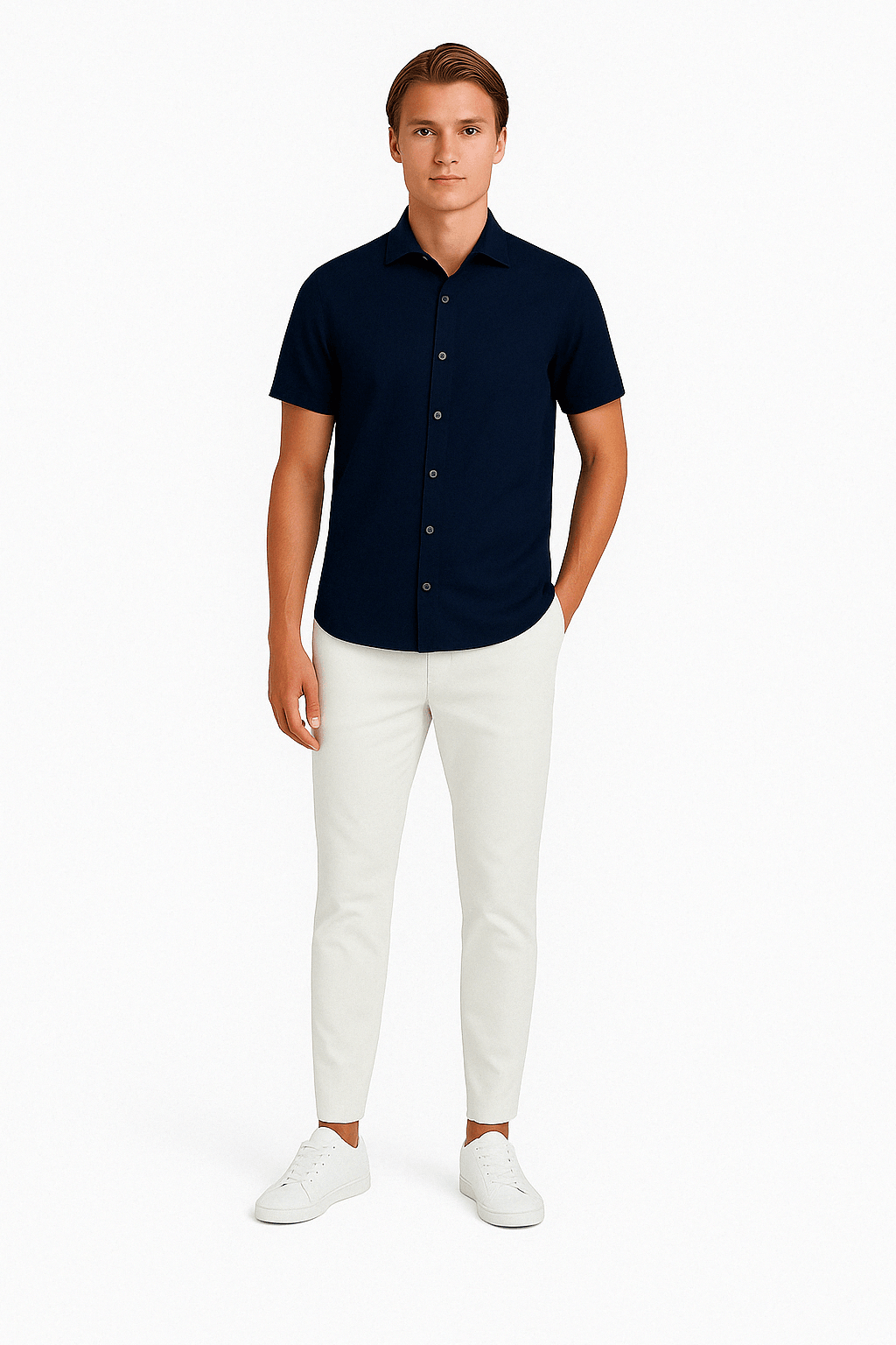 ESSENTIAL WHITE TROUSERS - Whitford Maison