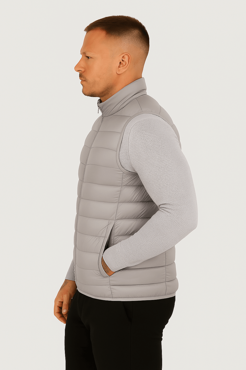 PREMIUM GREY BODY WARMER - Whitford Maison