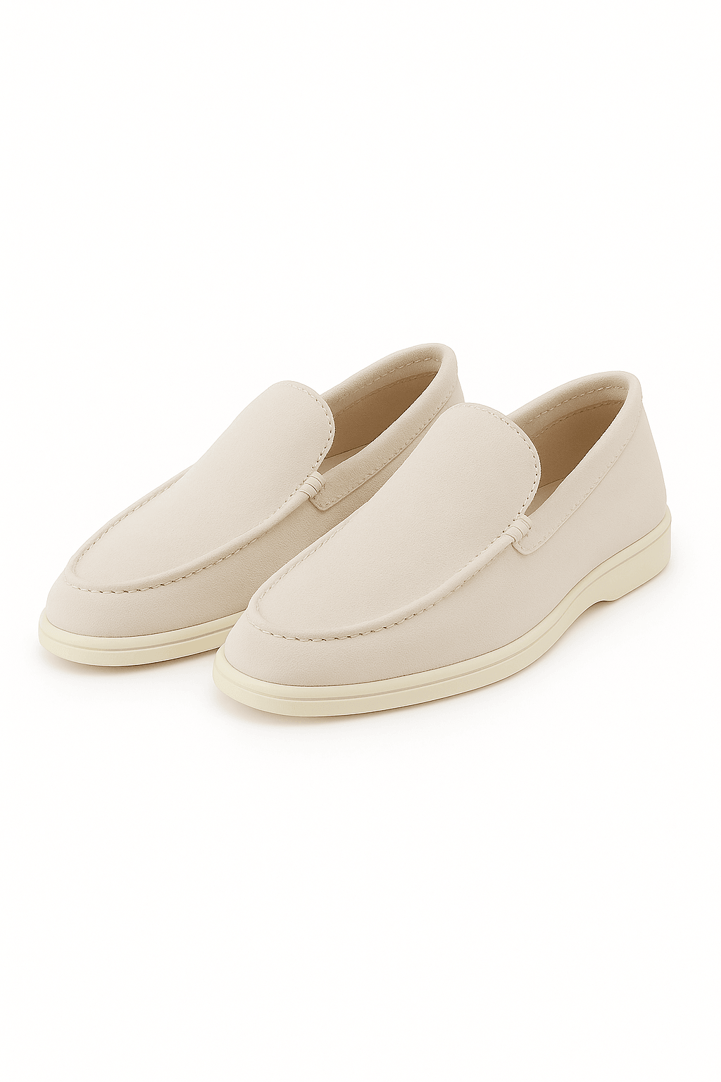 THE WHITE SUEDE LOAFERS - Whitford Maison