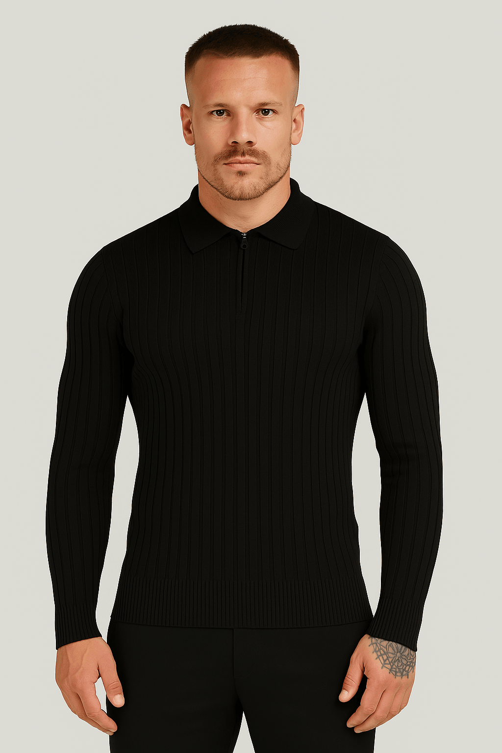 PREMIUM QUARTER ZIP – BLACK - Whitford Maison