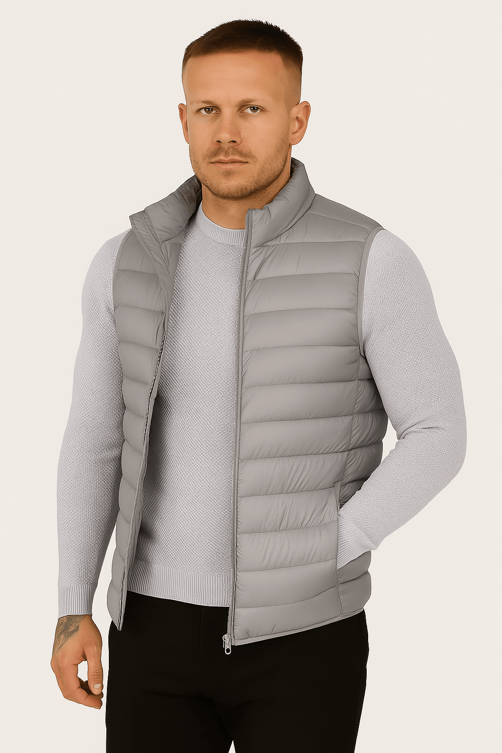 PREMIUM GREY BODY WARMER - Whitford Maison