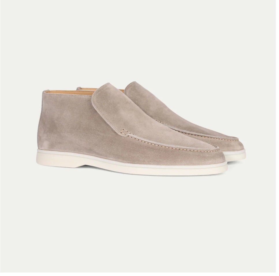 HIGH SUEDE LOAFERS BEIGE - Whitford Maison