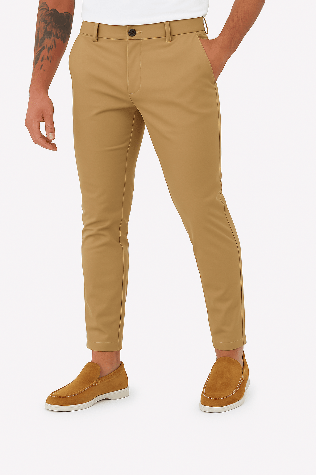 THE LIGHT BROWN SUEDE LOAFERS - Whitford Maison