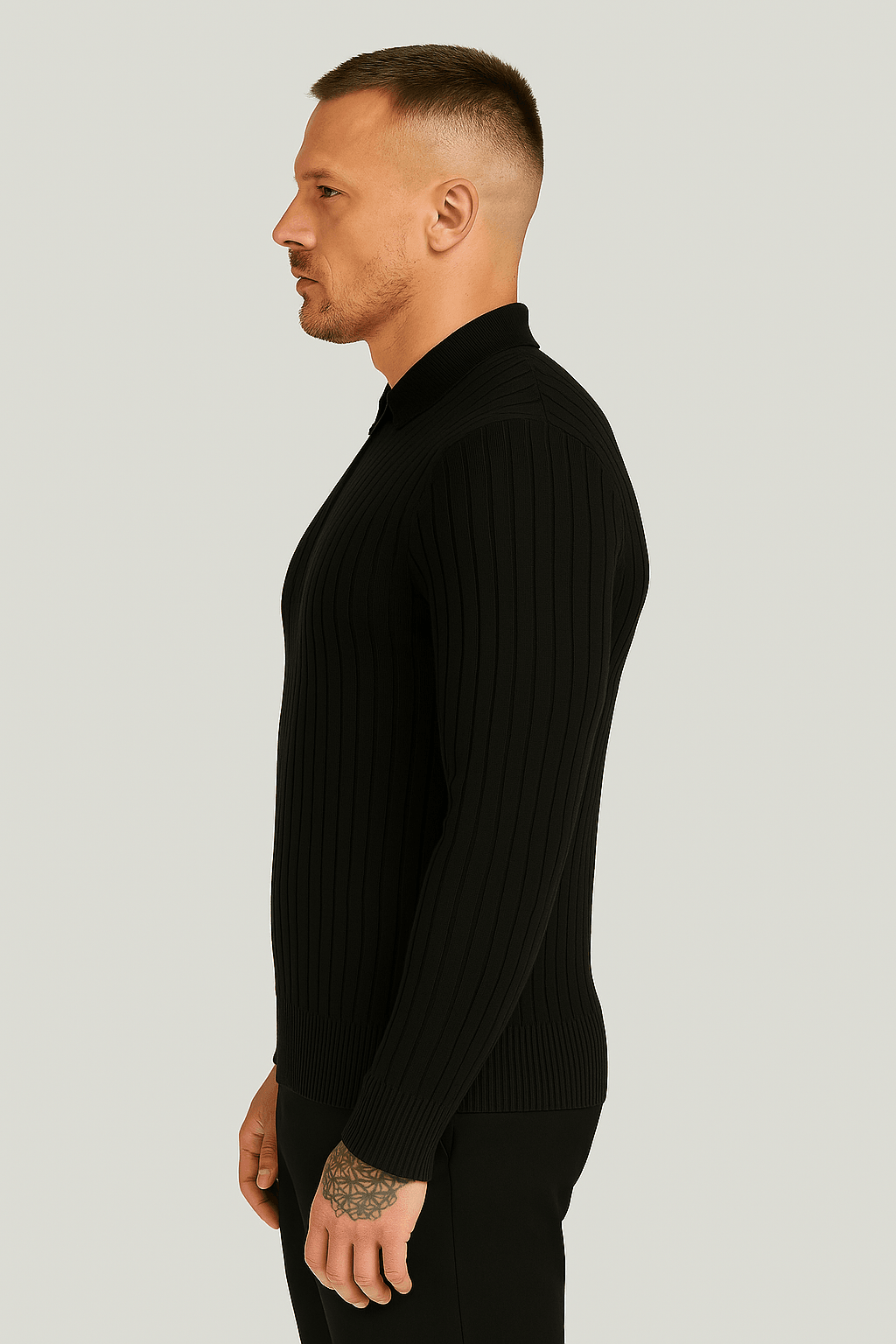 PREMIUM QUARTER ZIP – BLACK - Whitford Maison
