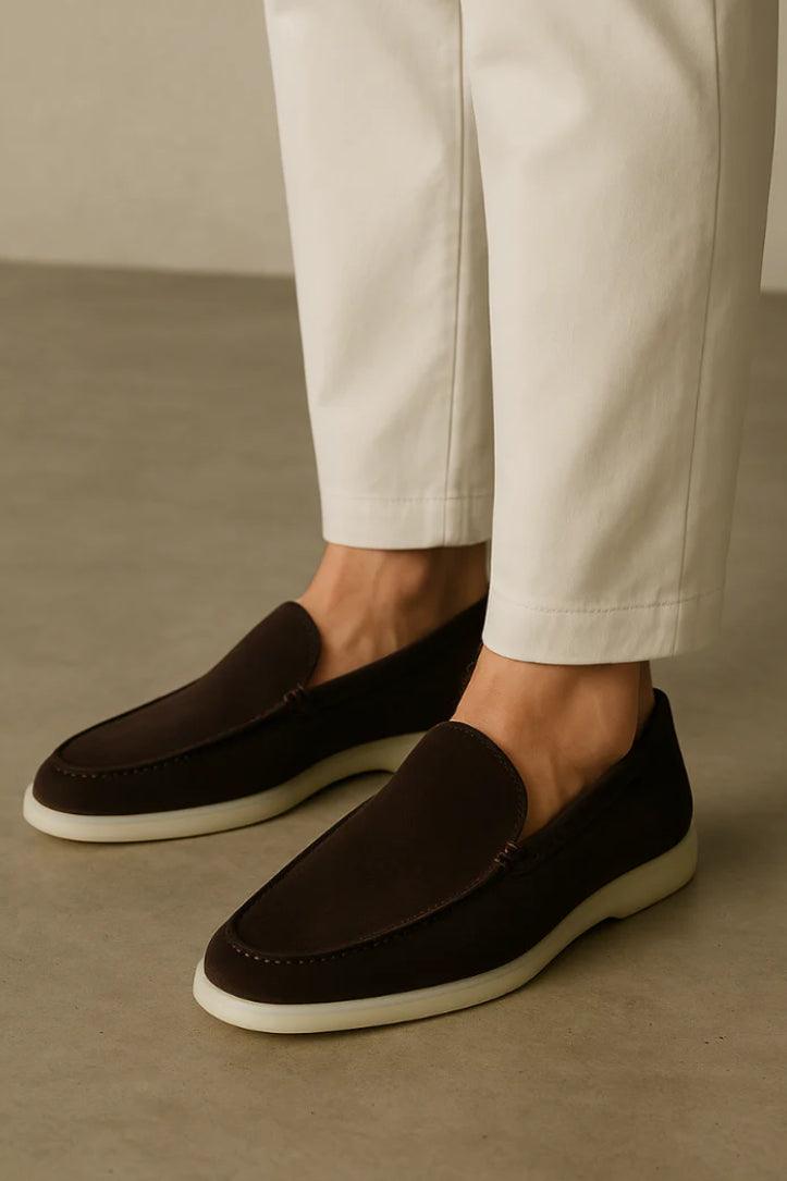 THE BROWN SUEDE LOAFERS - Whitford Maison