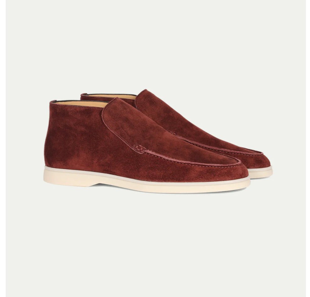 HIGH SUEDE LOAFERS RED - Whitford Maison