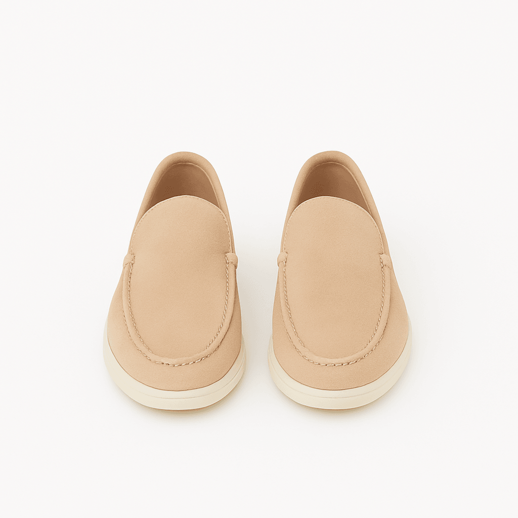 THE BEIGE SUEDE LOAFERS - Whitford Maison