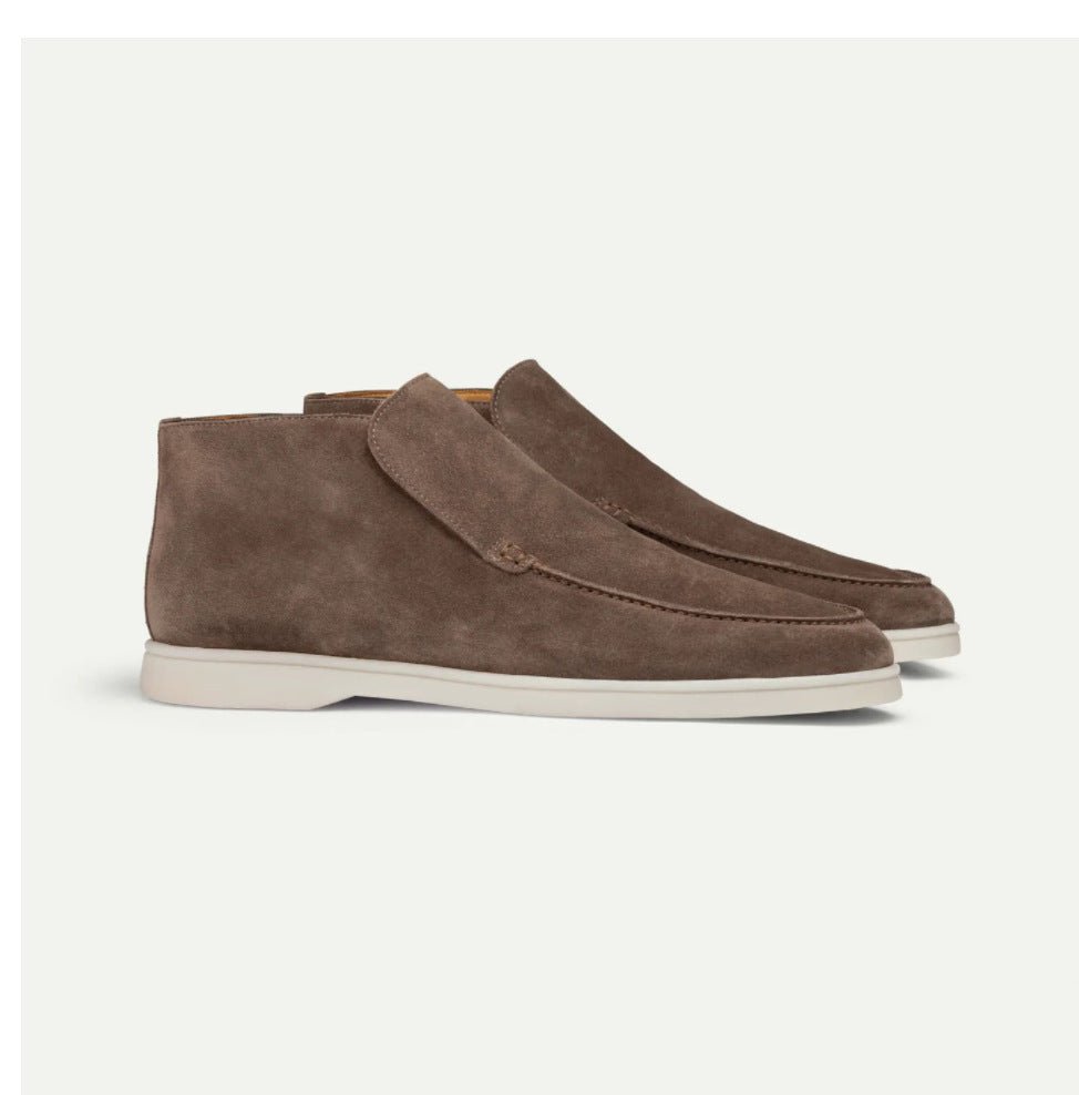 HIGH SUEDE LOAFERS BROWN - Whitford Maison