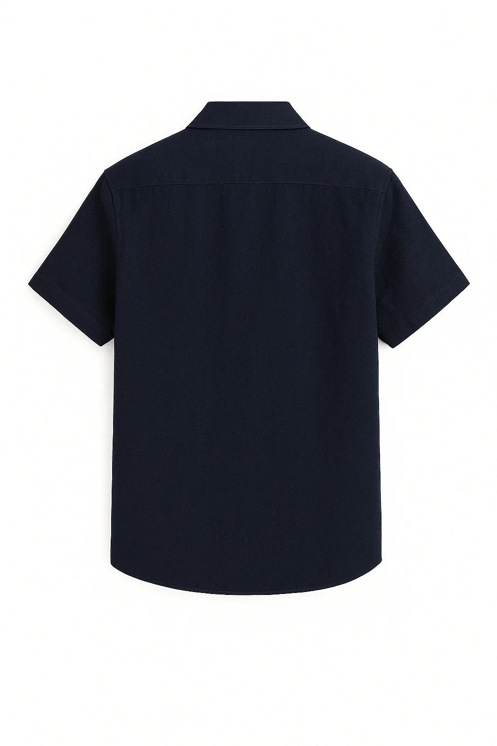 NAVY BLUE SHORT-SLEEVE SHIRT - Whitford Maison