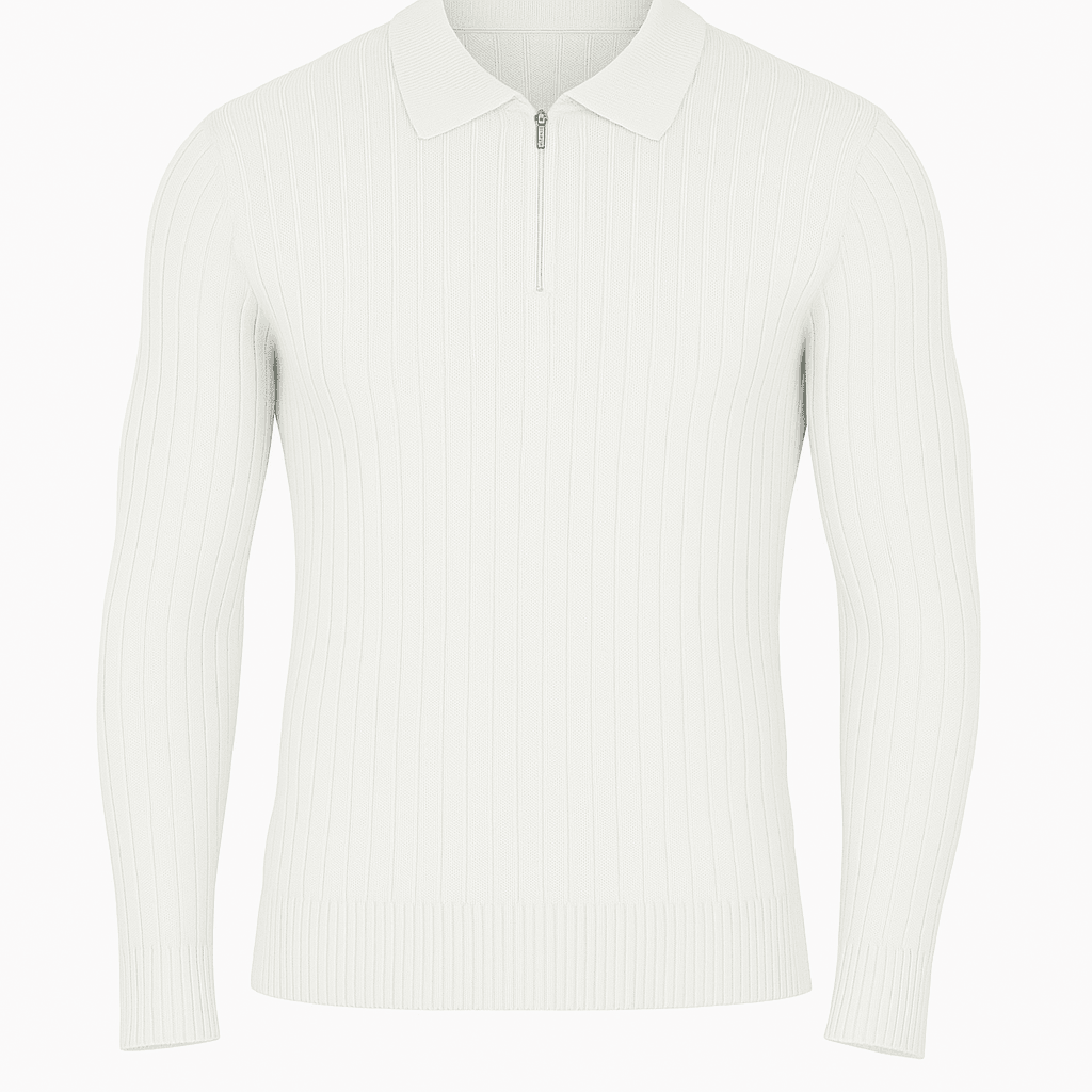 PREMIUM QUARTER ZIP – WHITE - Whitford Maison