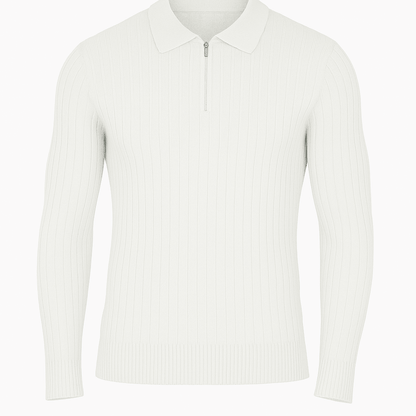 PREMIUM QUARTER ZIP – WHITE - Whitford Maison
