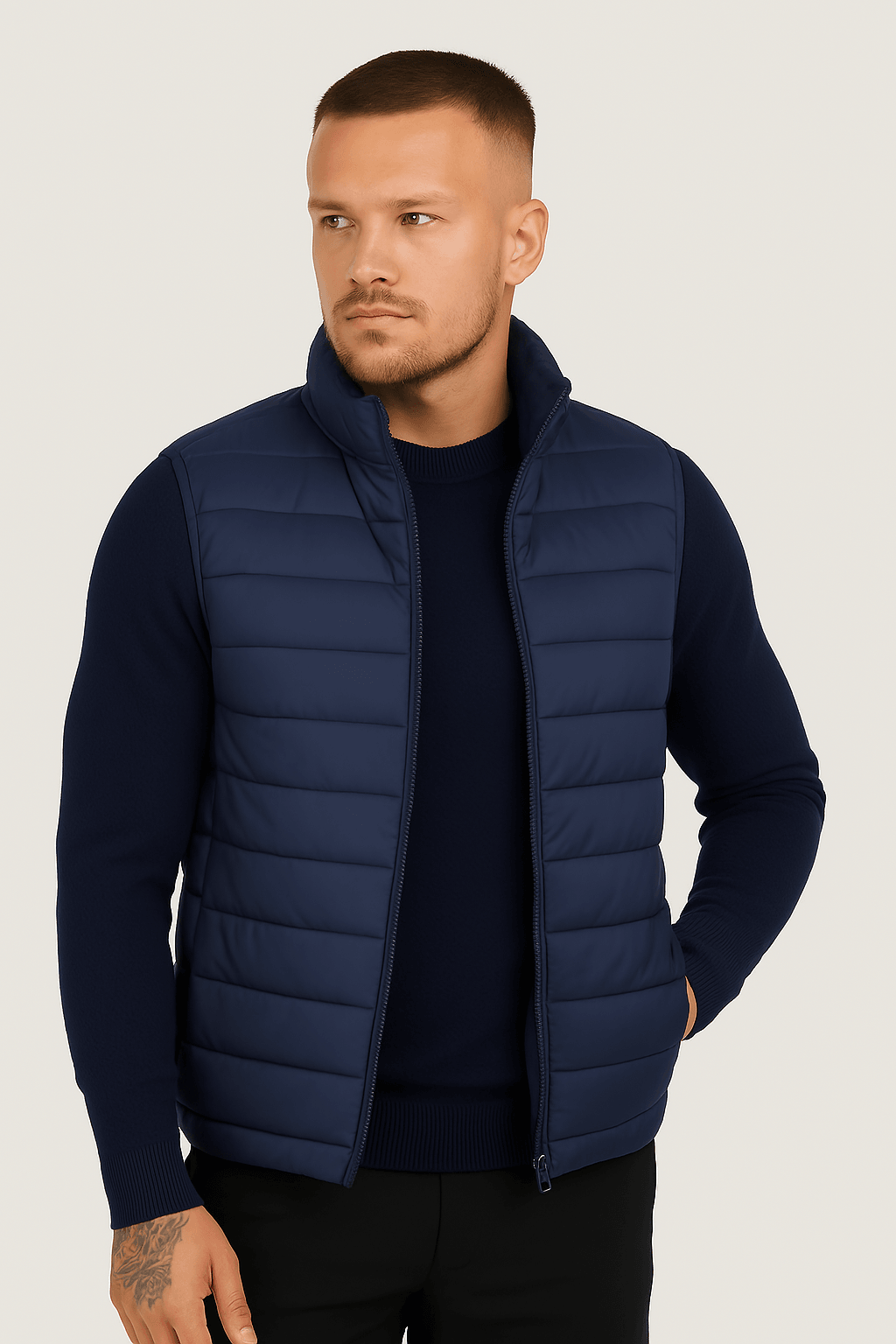 PREMIUM BLUE BODY WARMER - Whitford Maison