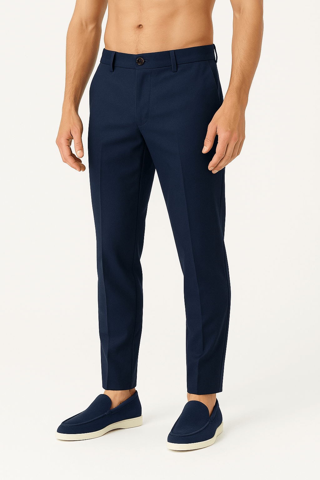 THE NAVY MARINE SUEDE LOAFERS - Whitford Maison