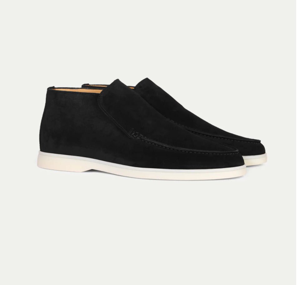 HIGH SUEDE LOAFERS BLACK - Whitford Maison