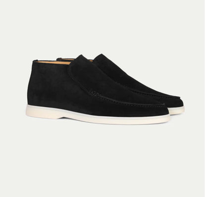 HIGH SUEDE LOAFERS BLACK - Whitford Maison