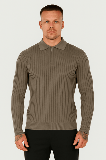 PREMIUM QUARTER ZIP – GREY - Whitford Maison