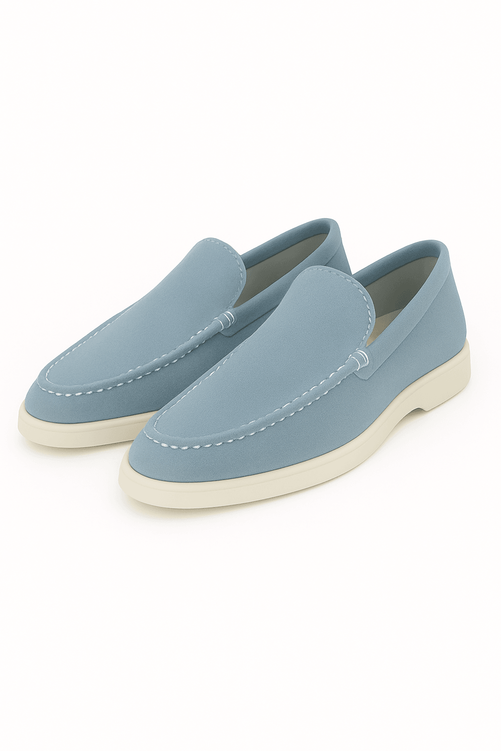 THE LIGHT BLUE SUEDE LOAFERS - Whitford Maison