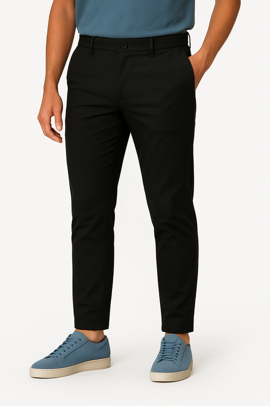 ESSENTIAL BLACK TROUSERS