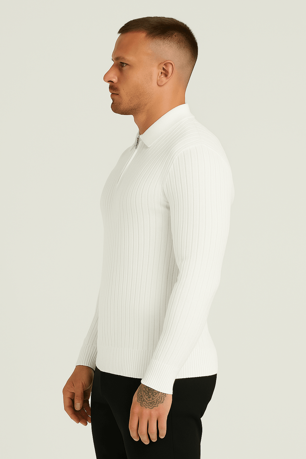 PREMIUM QUARTER ZIP – WHITE - Whitford Maison