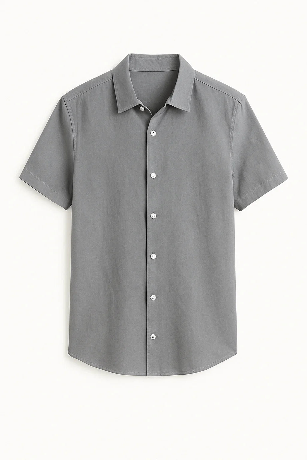 GREY SHORT-SLEEVE SHIRT - Whitford Maison